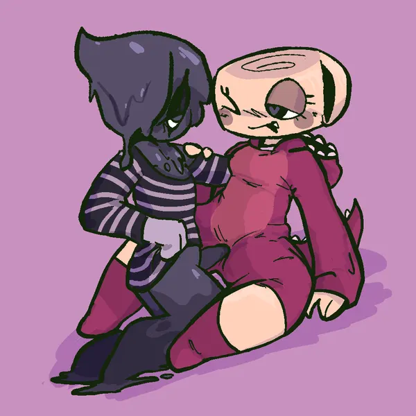 blot (dandy's world), shelly (dandy's world) (blushcrunch studio, dandy's world) created by pulsatingmasochist