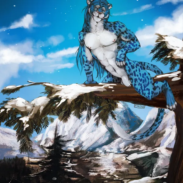 blue panther (character) created by i-psilone