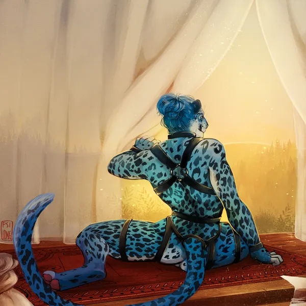 blue panther (character) created by i-psilone