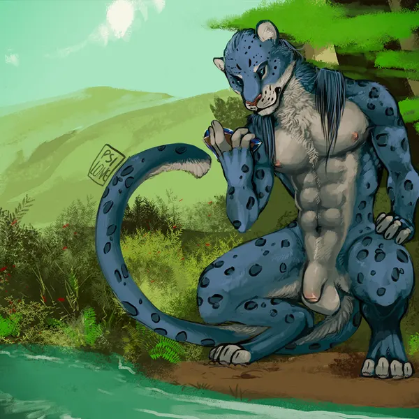 blue panther (character) created by i-psilone