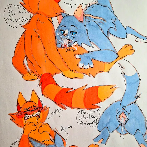 bluestar (warriors), firestar (warriors) (warriors (book series)) created by felisiano