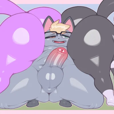 bob (animal crossing), punchy (animal crossing), raymond (animal crossing) (animal crossing, nintendo) created by frumples