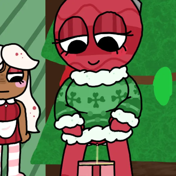 bobette (dandy's world), ginger (dandy's world) (blushcrunch studio, christmas) created by cloclochloe