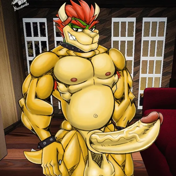 bowser (mario bros, nintendo) created by nazuranoke