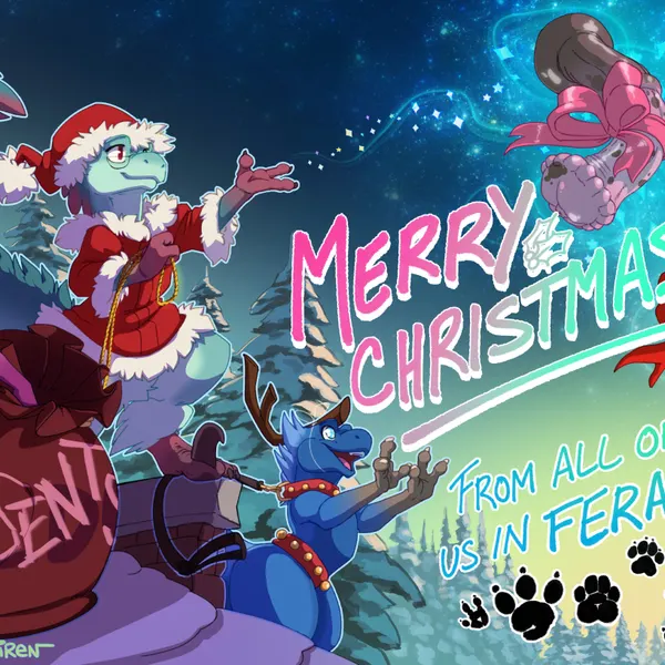 boy (frisky ferals), girl (frisky ferals), gunter (frisky ferals) (christmas, frisky ferals) created by sefeiren