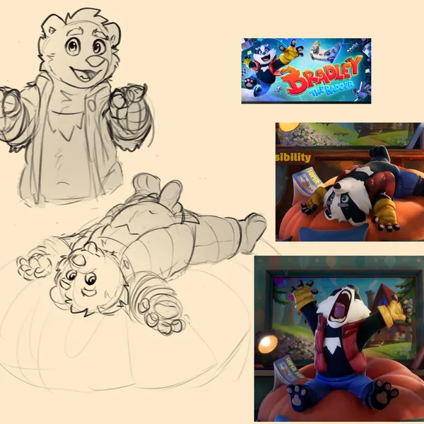 bradley (bradley the badger) (bradley the badger (game)) created by sharkall