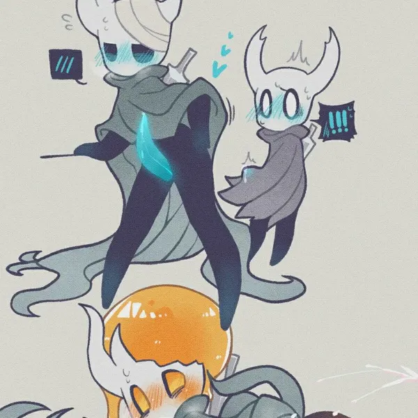 broken vessel (hollow knight), the knight (hollow knight) (hollow knight (franchise), team cherry) created by chacodoodle
