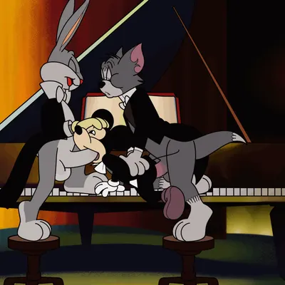 bugs bunny, mickey mouse, thomas cat (disney, looney tunes) created by hairlessboyblunder