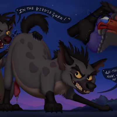 cheezi (the lion guard), janja (the lion guard), zazu (the lion king) (disney, the lion guard) created by avoid posting, stenminer