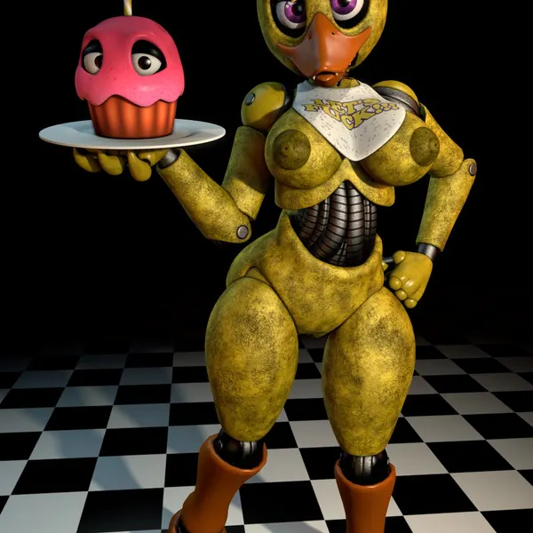 chica (fnaf), classic chica (fnaf), cupcake (fnaf) (five nights at freddy's, scottgames) created by octal