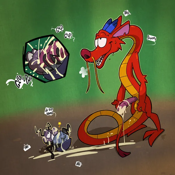 cri-kee, mushu (disney) (disney, mulan (1998)) created by argon vile