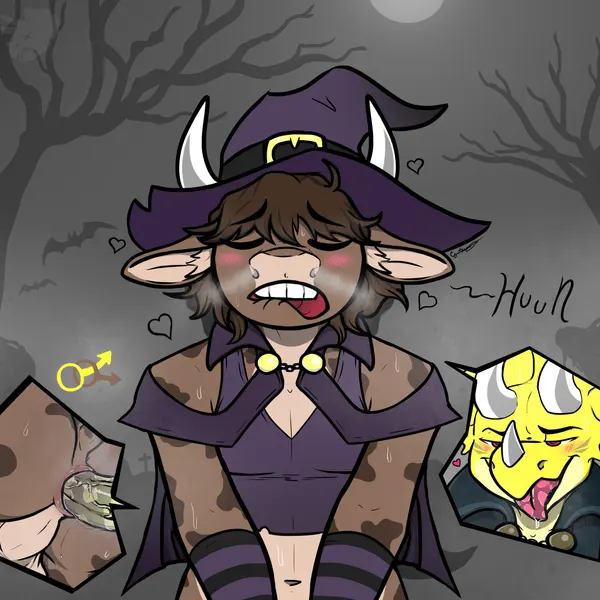 doki bull, tricero spikes (halloween) created by threehorns