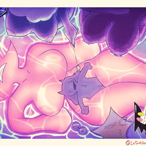elnina (deltarune), friend (deltarune), gaster (deltarune, undertale) created by lefemdoc