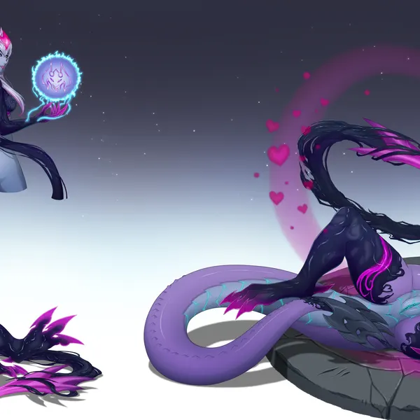 evelynn (lol) (league of legends, mythology) created by sketchyknight