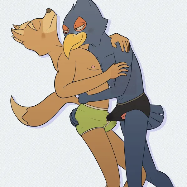 falco lombardi, fox mccloud (nintendo, star fox) created by ursanity