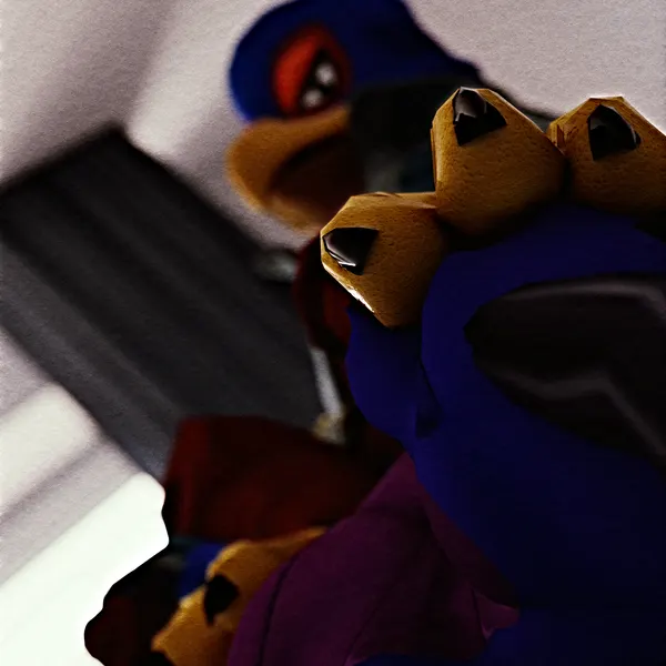 falco lombardi (nintendo, star fox) created by rookieanimator210
