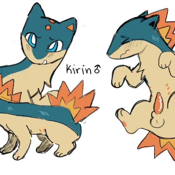 fan character, kirin (binkybnuuy) (nintendo, pokemon) created by binkybnuuy
