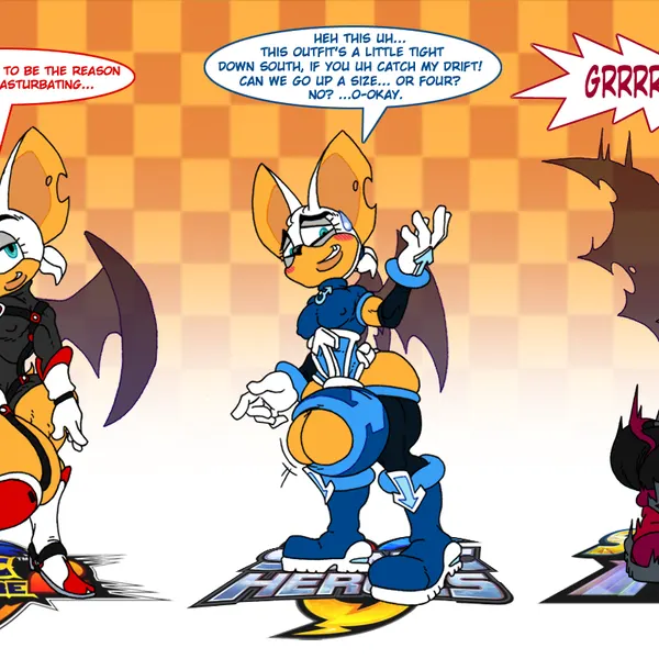 fan character, romeo the bat, rouge the bat (netflix, sega) created by xanderdwulfe