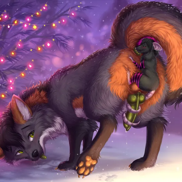 fin the fox (christmas) created by mohitopaw
