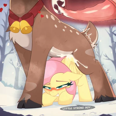 fluttershy (mlp) (christmas, friendship is magic) created by parabellumpony