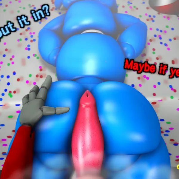 foxy (fnaf), toy bonnie (fnaf) (five nights at freddy's, five nights at freddy's 2) created by jaide the deviant