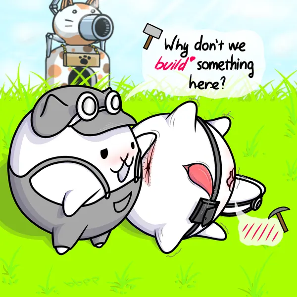 gamatoto, ototo (the battle cats) (ponos corp., the battle cats) created by bbunnyhopp