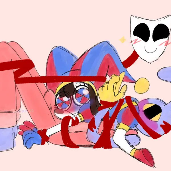 gangle (tadc), jax (tadc), pomni (tadc) (glitch productions, the amazing digital circus) created by chimeracocks