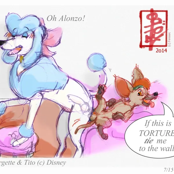 georgette (disney), tito (disney) (breeding season, disney) created by fennec (artist)