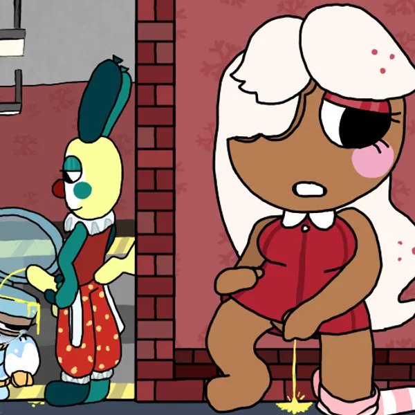 gigi (dandy's world), ginger (dandy's world), looey (dandy's world) (blushcrunch studio, dandy's world) created by cloclochloe