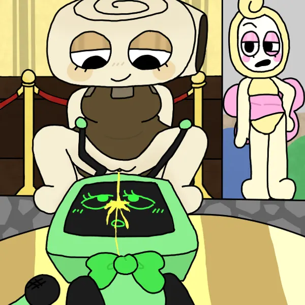 glisten (dandy's world), shelly (dandy's world), vee (dandy's world) (blushcrunch studio, dandy's world) created by cloclochloe