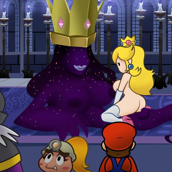goombella, mario, princess peach (mario bros, nintendo) created by deadinside97