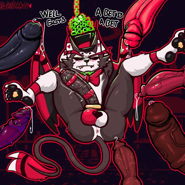 husk (hazbin hotel) (hazbin hotel, hellaverse) created by velvetdraw