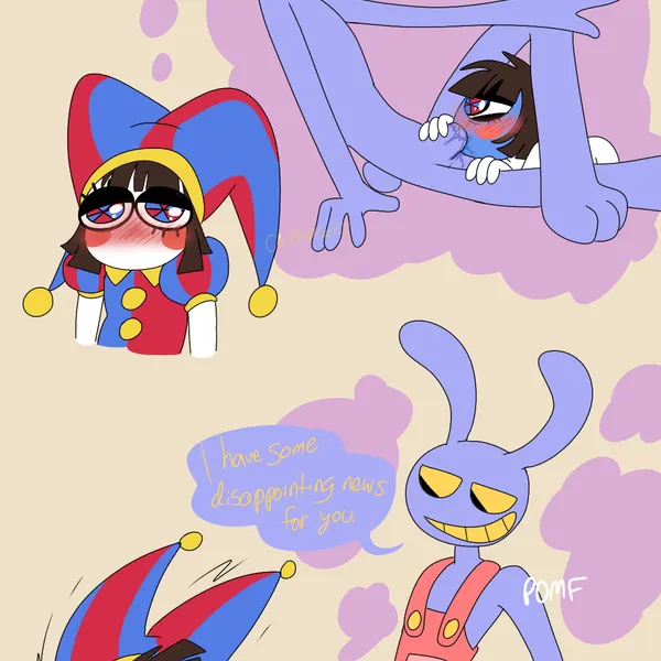 jax (tadc), pomni (tadc) (glitch productions, the amazing digital circus) created by chimeracocks