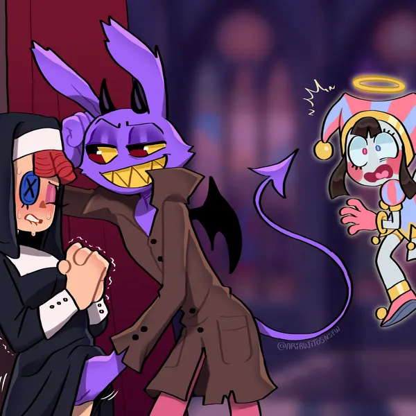 jax (tadc), pomni (tadc), ragatha (tadc) (glitch productions, the amazing digital circus) created by ari dibujitos