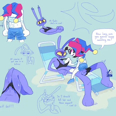 jax (tadc), pomni (tadc), sun (tadc) (glitch productions, the amazing digital circus) created by fsc