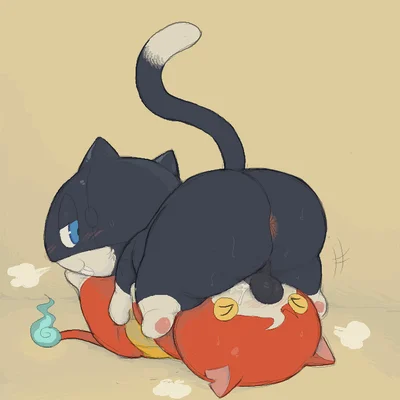 jibanyan, morgana (persona) (atlus, level-5) created by cafongterua