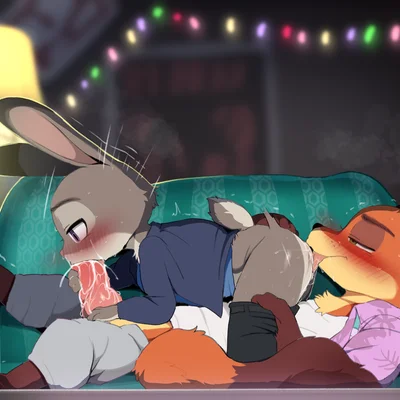 judy hopps, nick wilde (disney, zootopia) created by dagasi