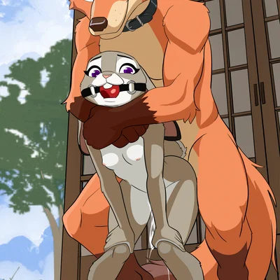 judy hopps, nick wilde (disney, zootopia) created by lumina-panda