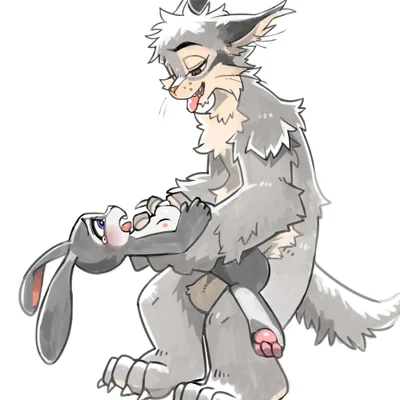 judy hopps, pawbert lynxley (disney, zootopia) created by pizademokttero