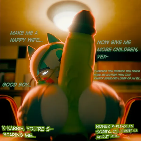 karen (smg4), vector the crocodile (glitch productions, sega) created by idiotboxangel