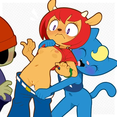 katy kat, lammy lamb, parappa (parappa the rapper, sony corporation) created by gaturo