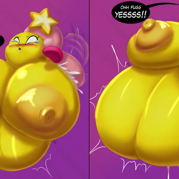 kirby, starlow (kirby (series), mario and luigi (series)) created by blues64, kirbot12