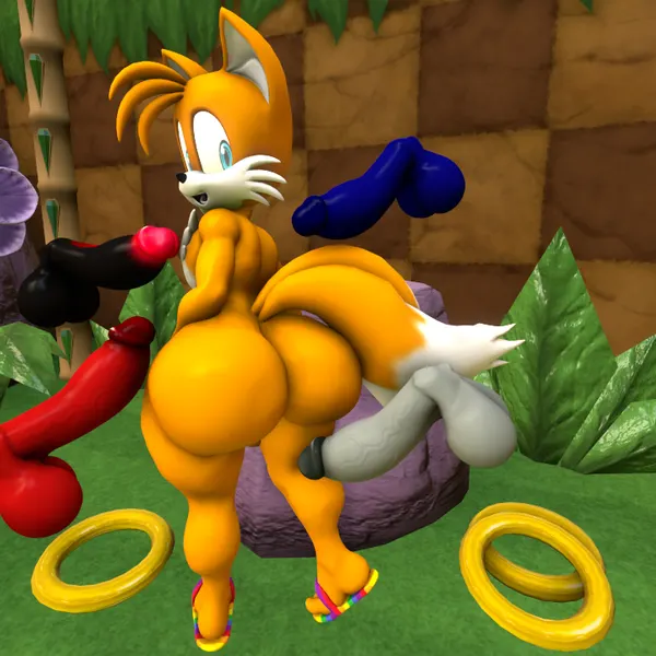 knuckles the echidna, miles prower, shadow the hedgehog (sega, sonic the hedgehog (series)) created by sonico4ever
