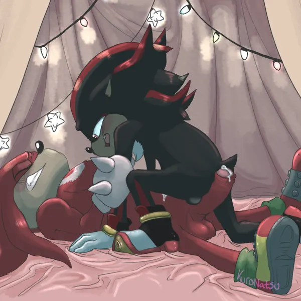 knuckles the echidna, shadow the hedgehog (sega, sonic the hedgehog (series)) created by kuronatsu