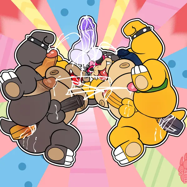 koopaling, morton koopa jr., roy koopa (mario bros, nintendo) created by grolarbearsins