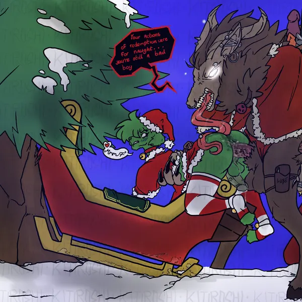 krampus, the grinch (christmas, dr. seuss)