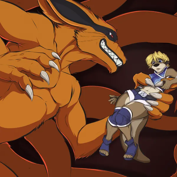 kurama, parker (pandottermon) (naruto) created by pandottermon