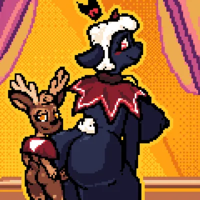 lamb (cult of the lamb), red crown (cult of the lamb) (cult of the lamb, massive monster (studio)) created by langui