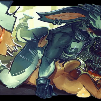 link (wolf form), midna (nintendo, the legend of zelda) created by cjfurs