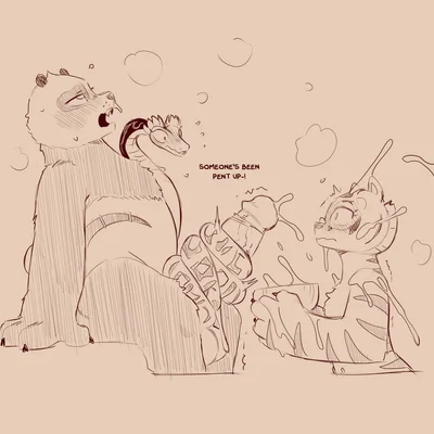 master po ping, master tigress, master viper (dreamworks, kung fu panda) created by cold-blooded-twilight